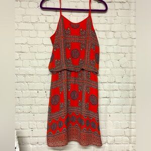 Pixley Mavis Print Dress | Spaghetti Strap | Mini | Summer | Lined | Size Medium